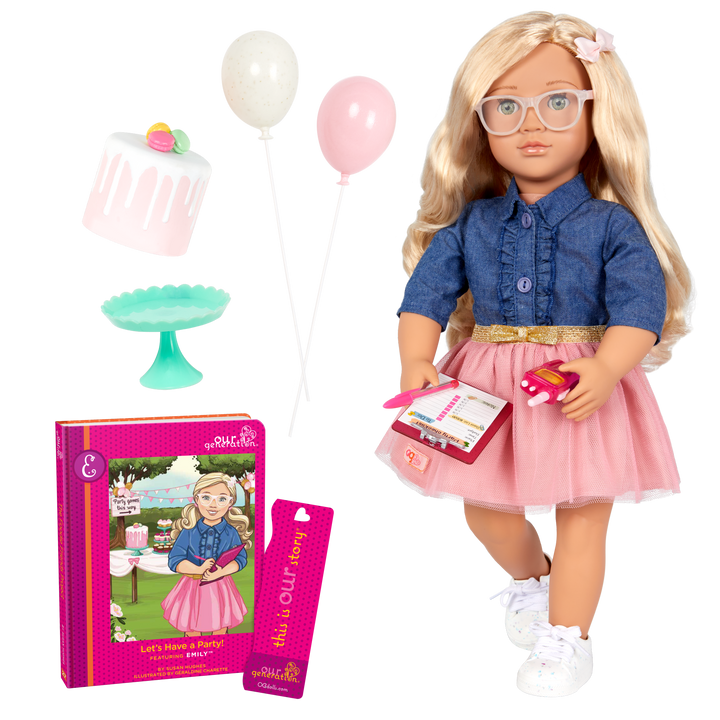 Emily - 46cm Doll & Storybook - Doll with Blonde Hair & Green Eyes - Toys & Gifts for Kids - Our Generation UK
