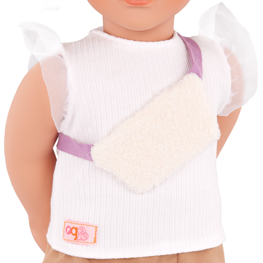 Our Generation 46cm Doll Roam Outfit including trousers, top, hat, shoes and bag