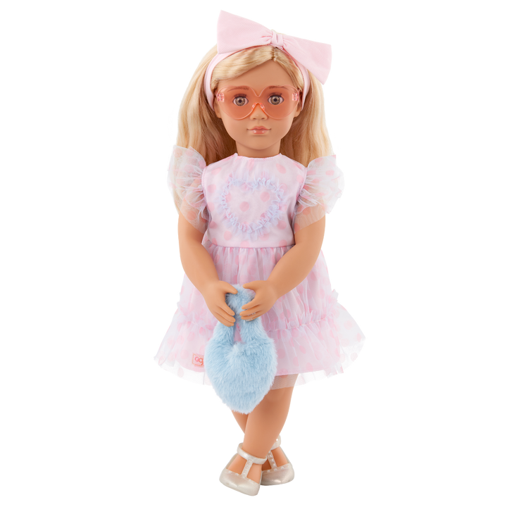 All Heart - Pink Dress & Party Accessories - Doll Clothes - 46cm Doll Outfits - Our Generation UK