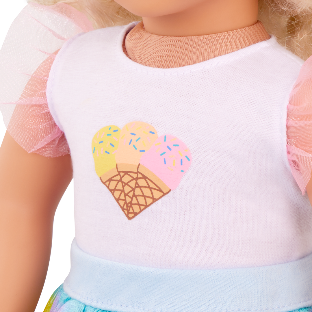 Sweet & Sprinkly - 46cm Doll Clothes - Ice Cream Themed Outfit - Our Generation UK