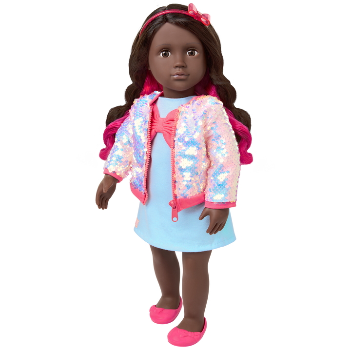 Shine All Day - Doll Clothes - Dress with Bow & Sequin Jacket - Our Generation UK