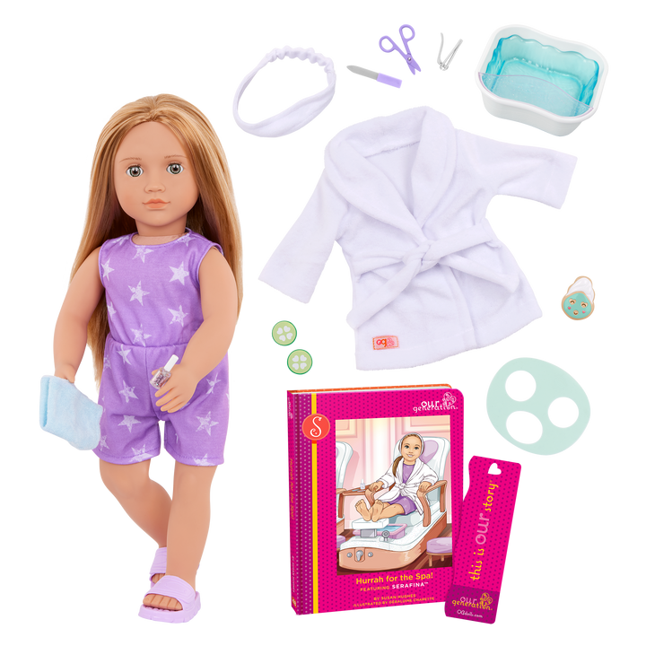 Our Generation 46cm Spa Day Doll Serafina & Storybook
