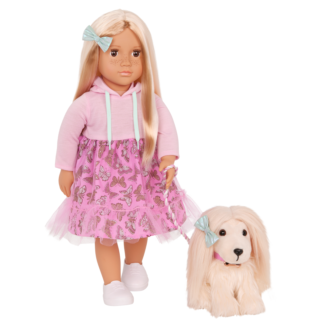 Our Generation Doll & Pet Set Hattie & Puppy Bella