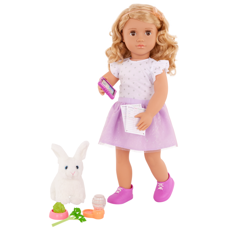 Our Generation 46cm Doll Tabby and her pet bunny Summer