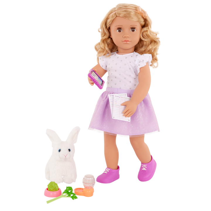 Our Generation 46cm Doll Tabby and her pet bunny Summer