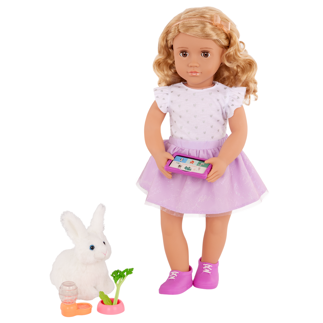 Our Generation 46cm Doll Tabby and her pet bunny Summer