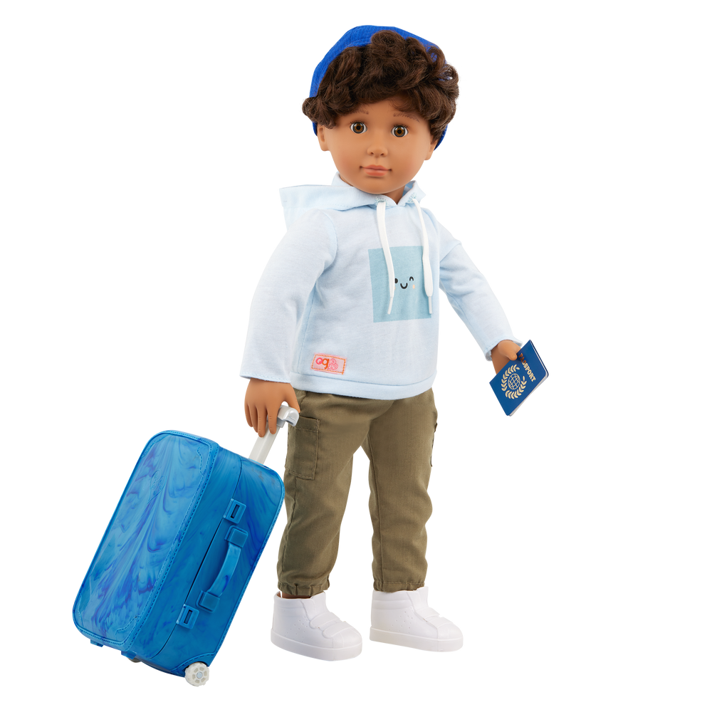 Our Generation 46cm Doll Milo and travelling accessories