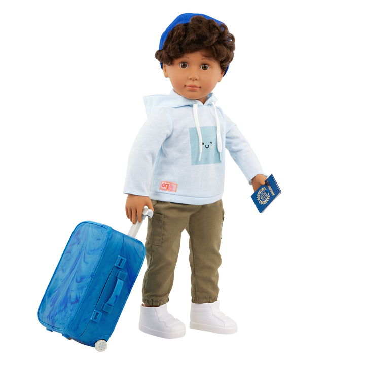 Our Generation 46cm Doll Milo and travelling accessories