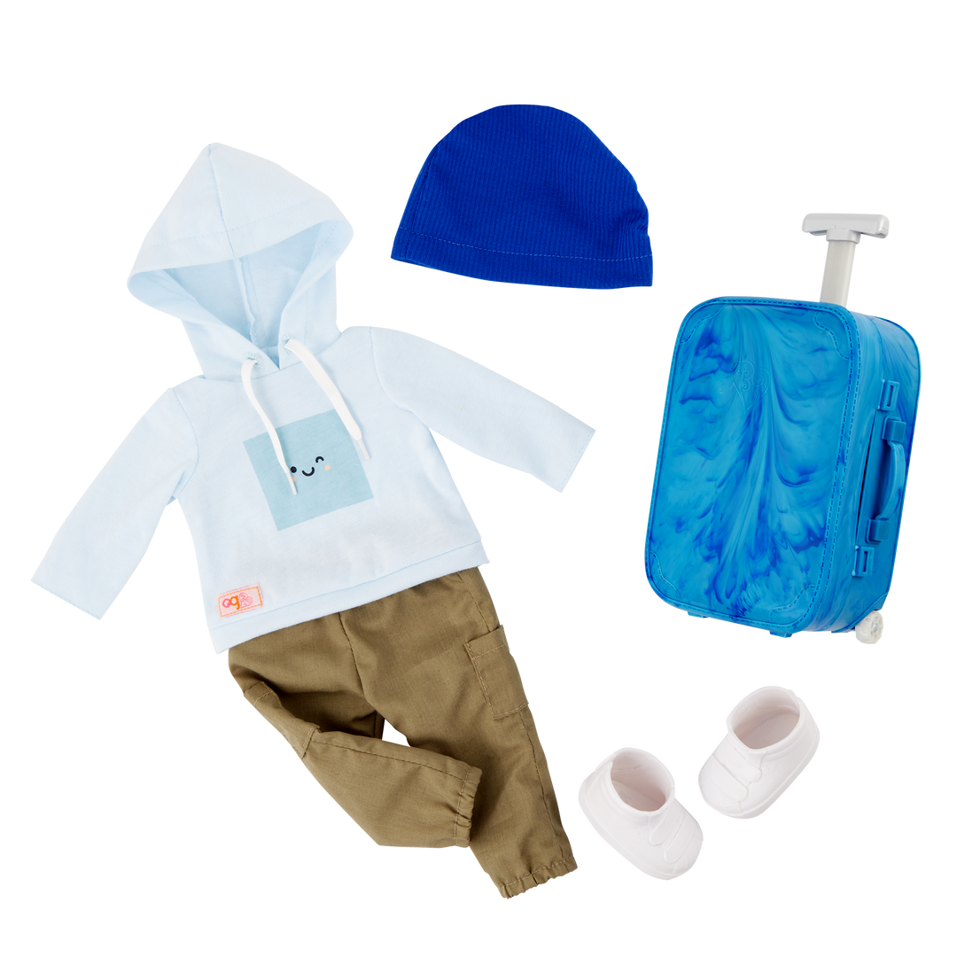 Our Generation 46cm Doll Milo and travelling accessories