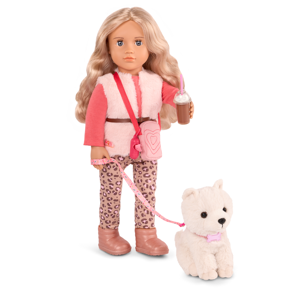 Our Generation 46cm Doll Kinsley & Pet Puppy Kenzi