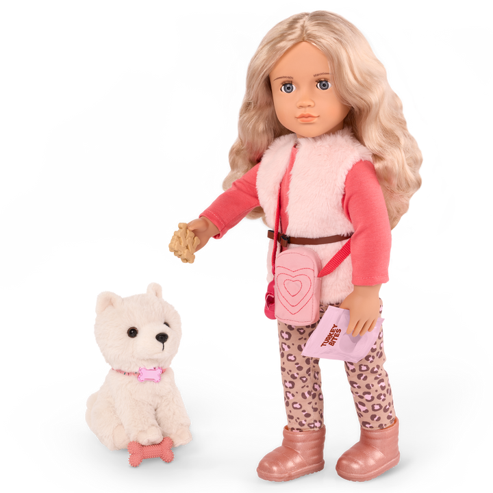 Our Generation 46cm Doll Kinsley & Pet Puppy Kenzi