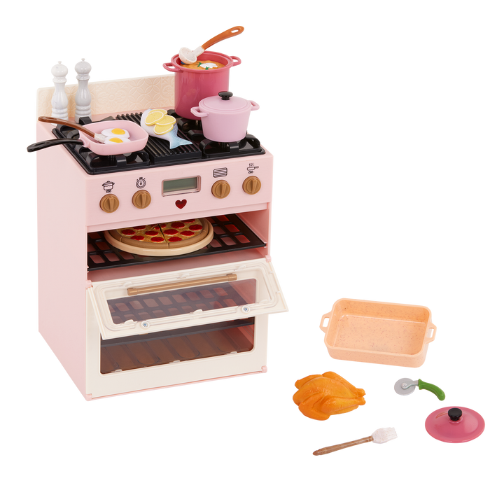 Our Generation Doll Oven with Play Food Accessories