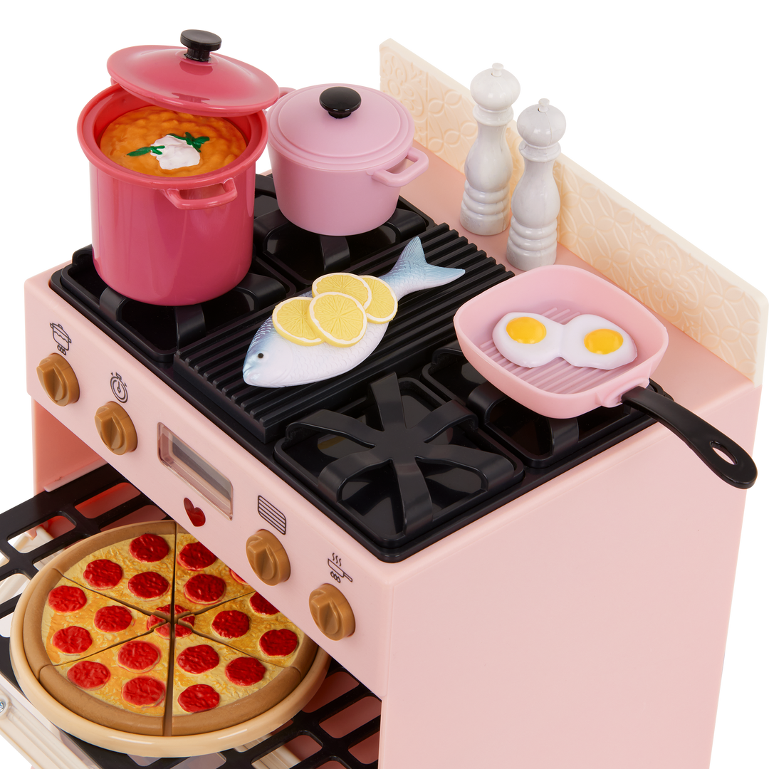 Our Generation Doll Oven with Play Food Accessories