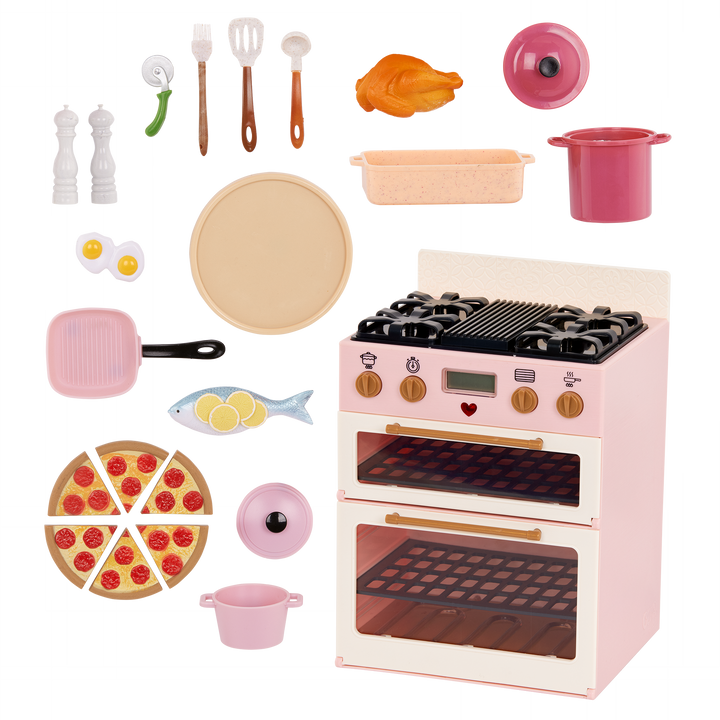 Our Generation Doll Oven with Play Food Accessories