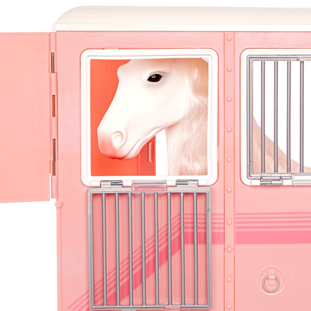 Mane to Travel Horse Trailer - Pink Horse Trailer with Accessories - Equestrian Accessories for OG Horses - Vehicle - Our Generation UK