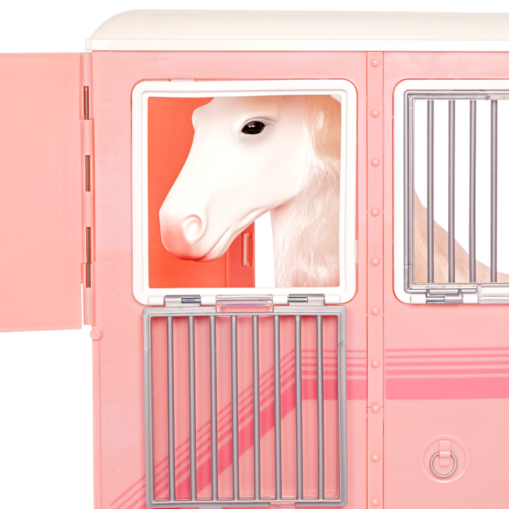 Mane to Travel Horse Trailer - Pink Horse Trailer with Accessories - Equestrian Accessories for OG Horses - Vehicle - Our Generation UK