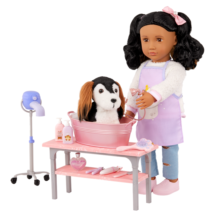 Scrub and Style Pet Grooming Kit - Accessories for OG Pets - Doll Accessory - Our Generation