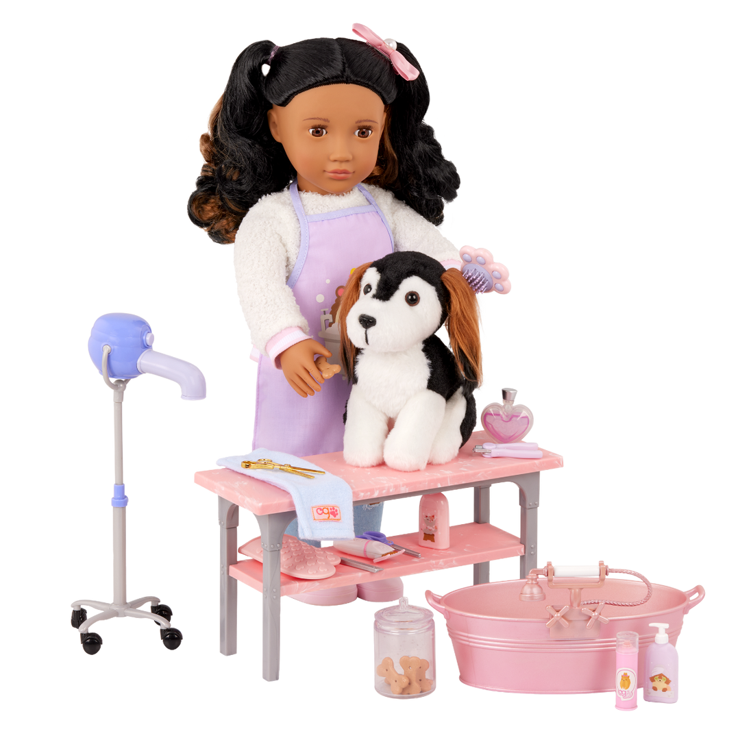 Scrub and Style Pet Grooming Kit - Accessories for OG Pets - Doll Accessory - Our Generation