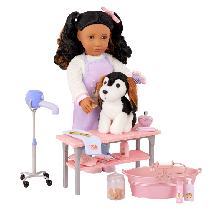 Scrub and Style Pet Grooming Kit - Accessories for OG Pets - Doll Accessory - Our Generation