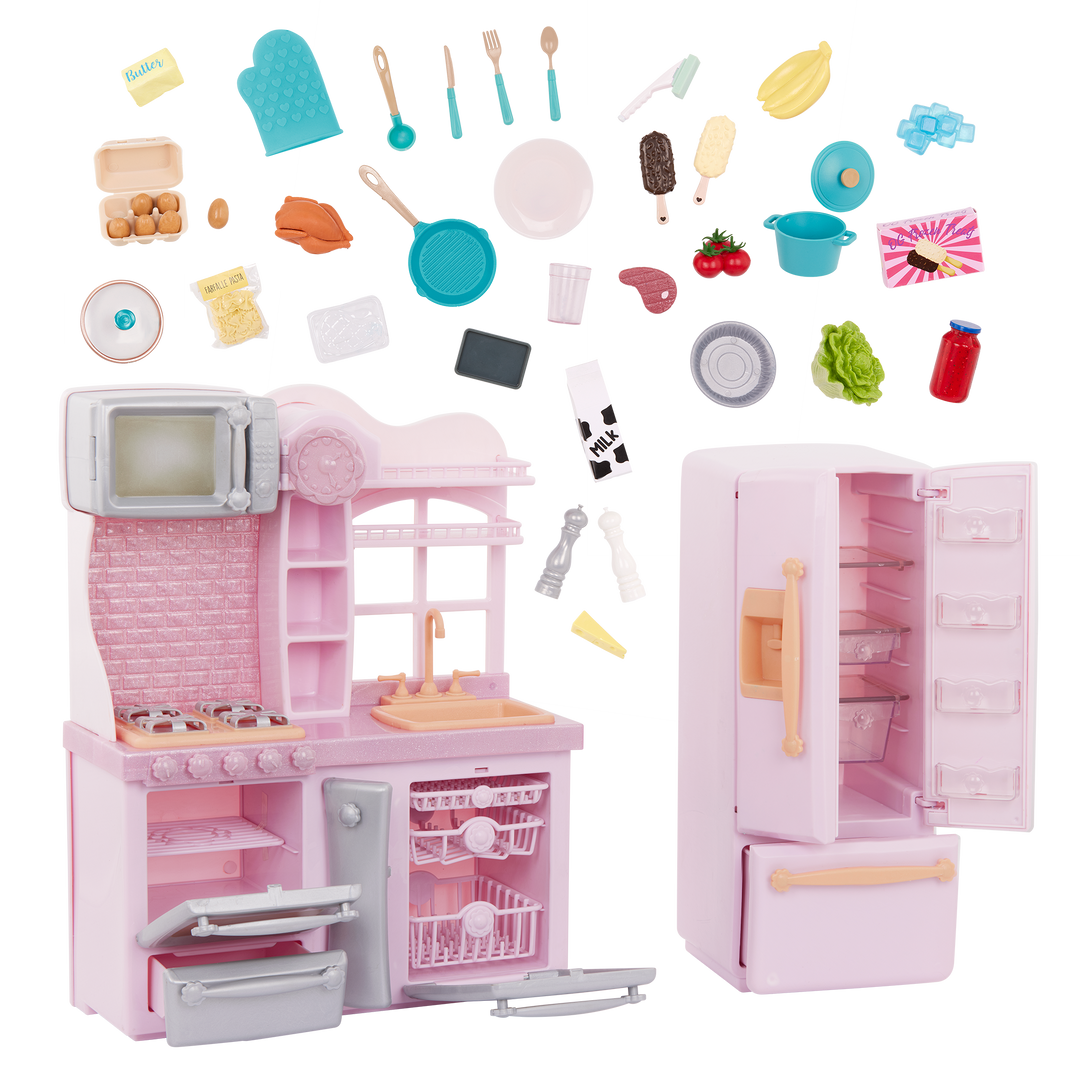 Our Generation Pink Gourmet Kitchen Playset for 46cm Dolls