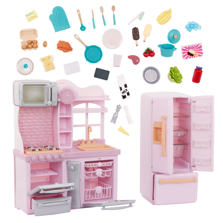 Our Generation Pink Gourmet Kitchen Playset for 46cm Dolls