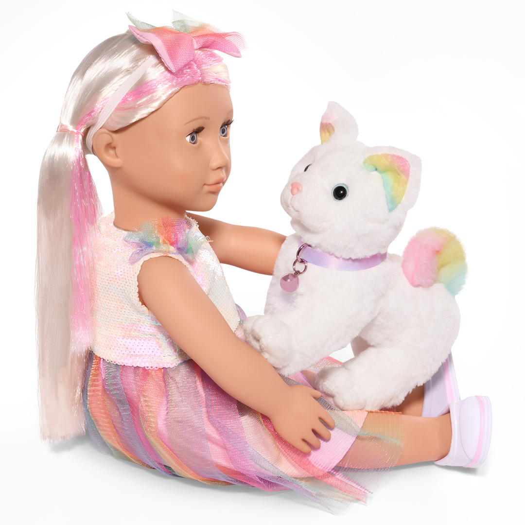 Our Generation Posable Angora Cat Plush Pet