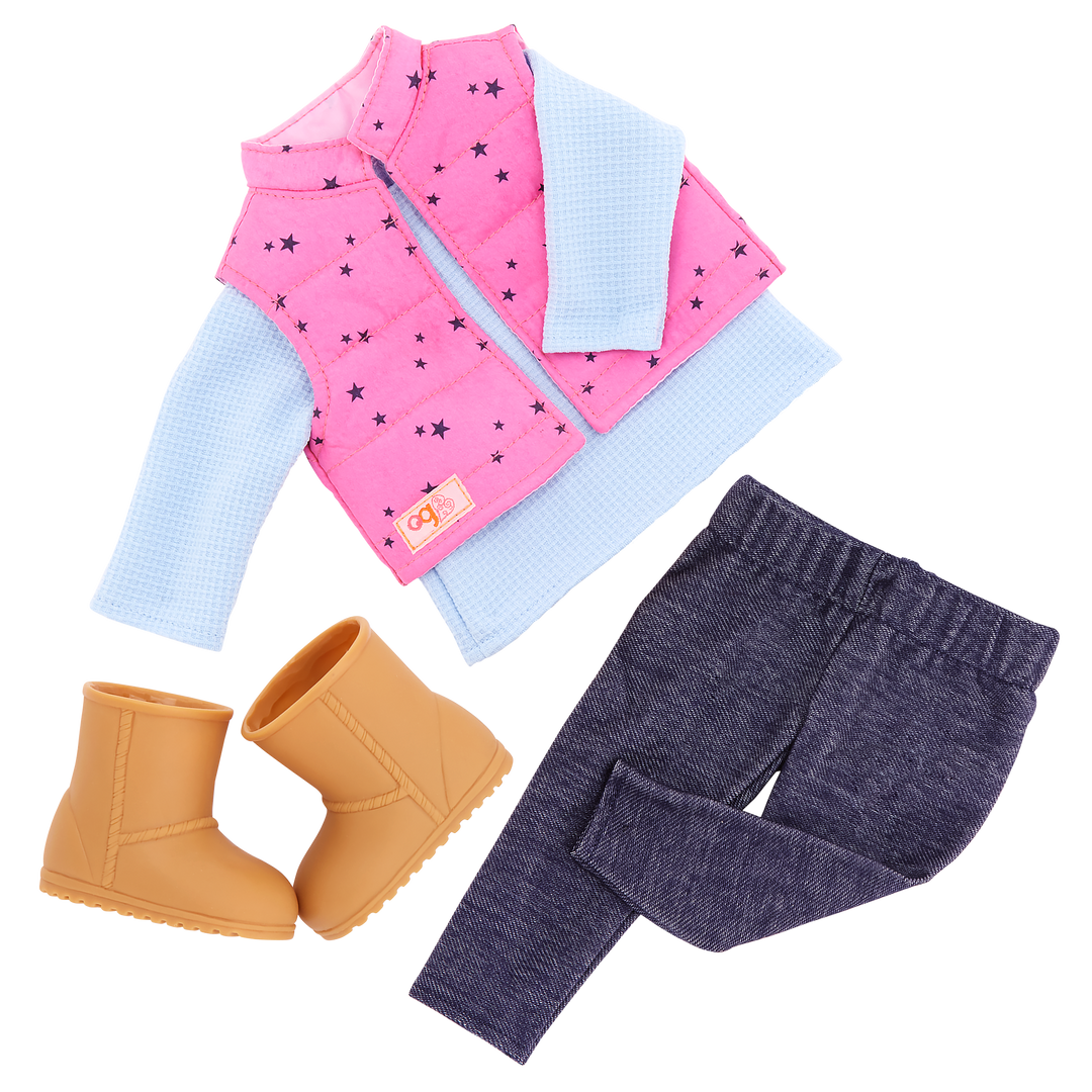 Trekking Star - Travel Outfit for 46cm Dolls - Top & Bottom - Our Generation