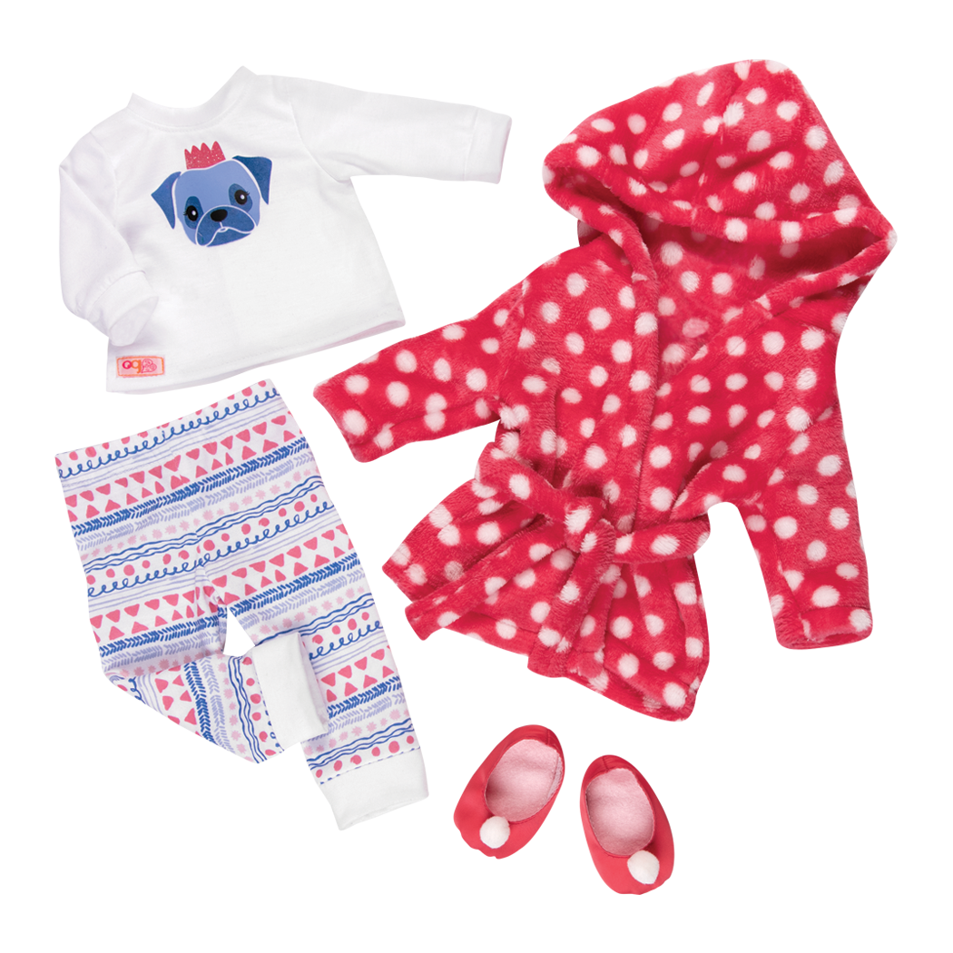 Snuggle Up - Doll Pyjama Set - Dressing Gown for 46cm Dolls - Our Generation