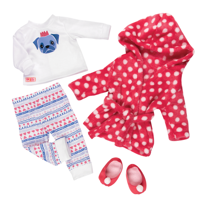 Snuggle Up - Doll Pyjama Set - Dressing Gown for 46cm Dolls - Our Generation