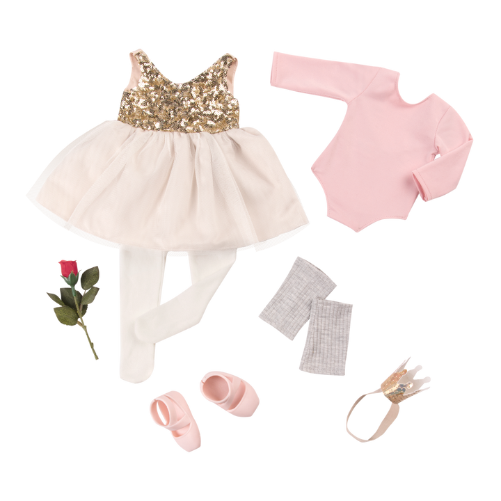 Opening Night - Ballerina Outfit for 46cm Dolls - Tutu, Leotard & Dancing Accessories - Our Generation UK