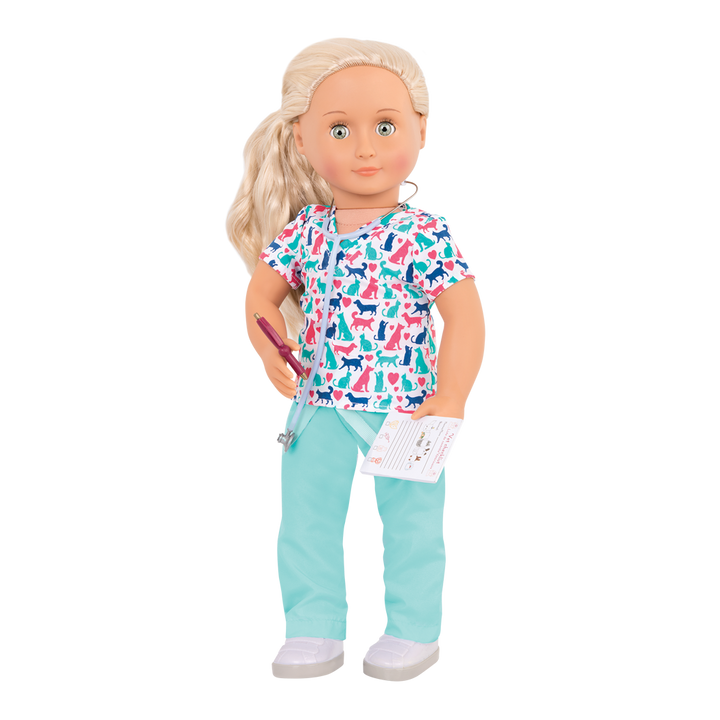 Healthy Paws - Vet Outfit for 46cm Dolls - Top & Bottom - Vet Accessories - Our Generation UK