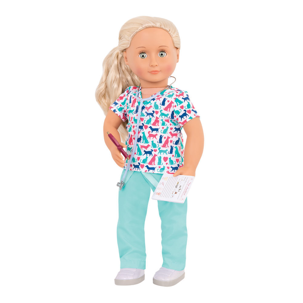 Healthy Paws - Vet Outfit for 46cm Dolls - Top & Bottom - Vet Accessories - Our Generation UK