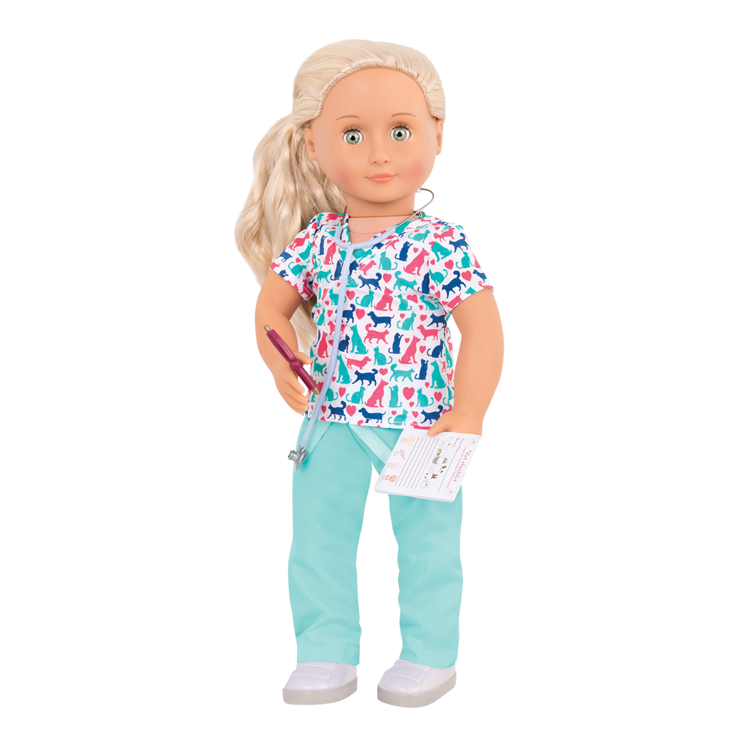 Healthy Paws - Vet Outfit for 46cm Dolls - Top & Bottom - Vet Accessories - Our Generation UK