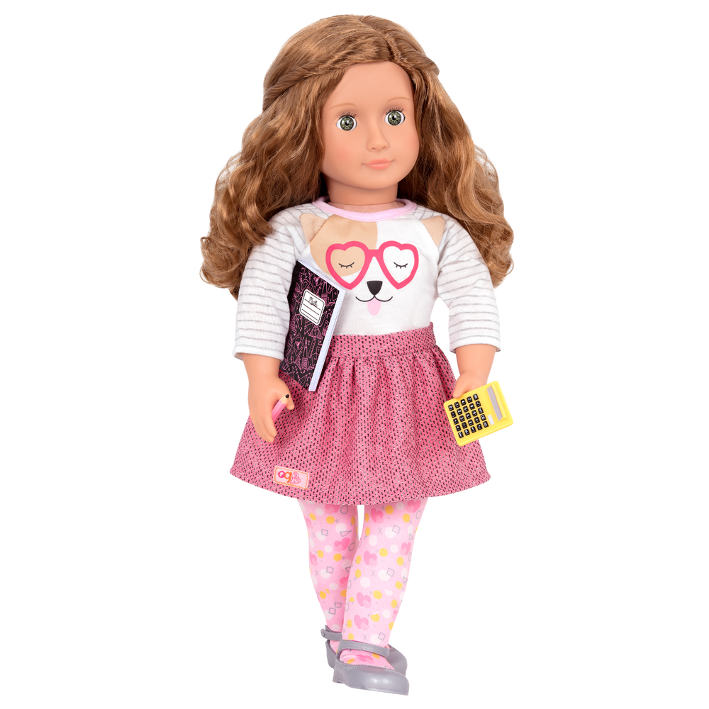 Classroom Cutie - 46cm Doll School Outfit - Skirt, Top & School Supplies - Doll Clothes- Our Generation