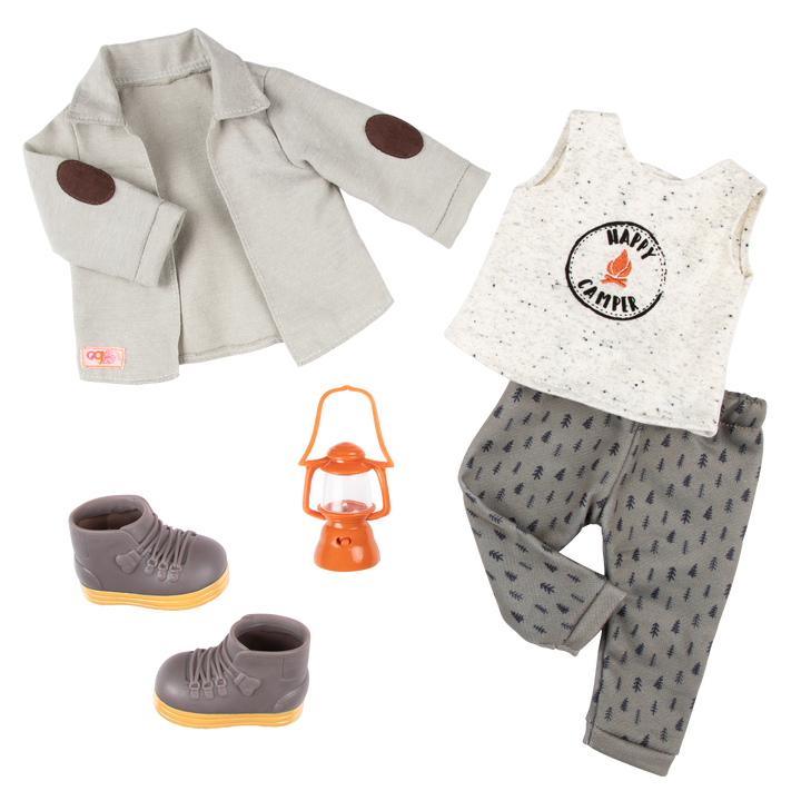 Campsite Delight Camping Outfit for 18-inch Boy Dolls