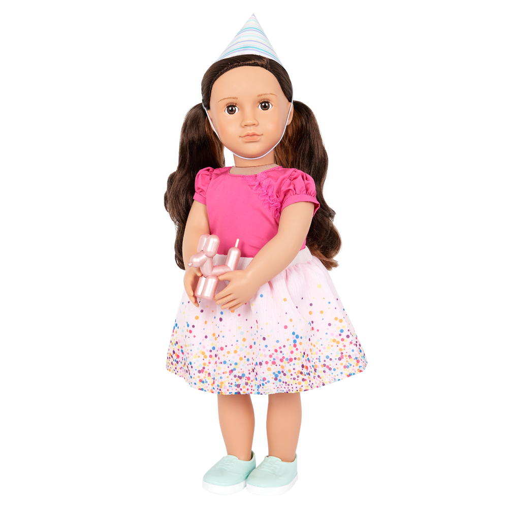 It's Time to Party - Doll Clothing - Birthday Outfit for 46cm Dolls - Top, Skirt & Party Hat - Our Generation UK