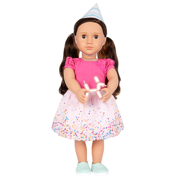 It's Time to Party - Doll Clothing - Birthday Outfit for 46cm Dolls - Top, Skirt & Party Hat - Our Generation UK