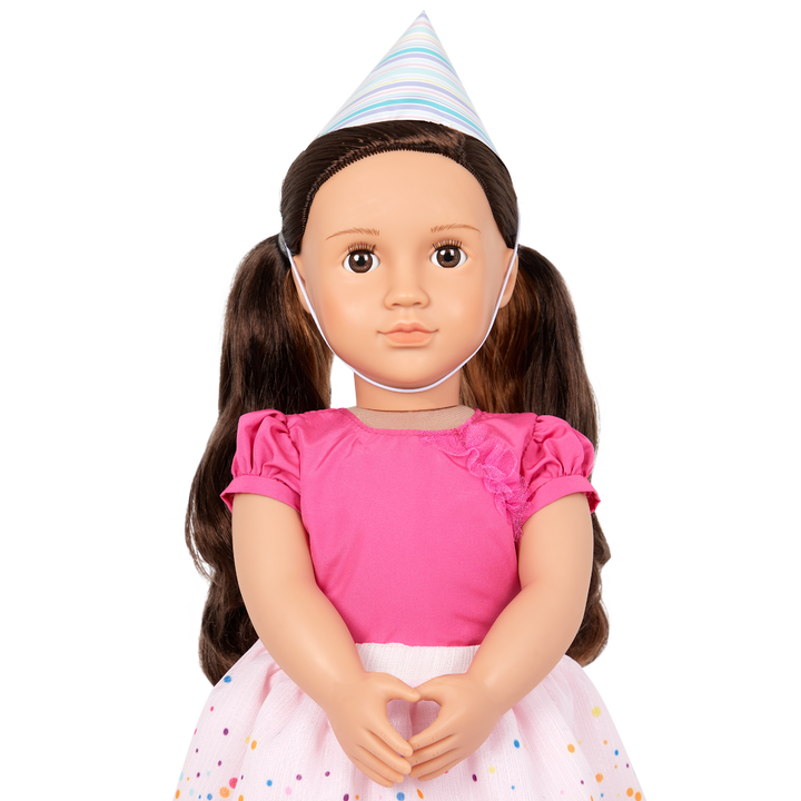 It's Time to Party - Doll Clothing - Birthday Outfit for 46cm Dolls - Top, Skirt & Party Hat - Our Generation UK