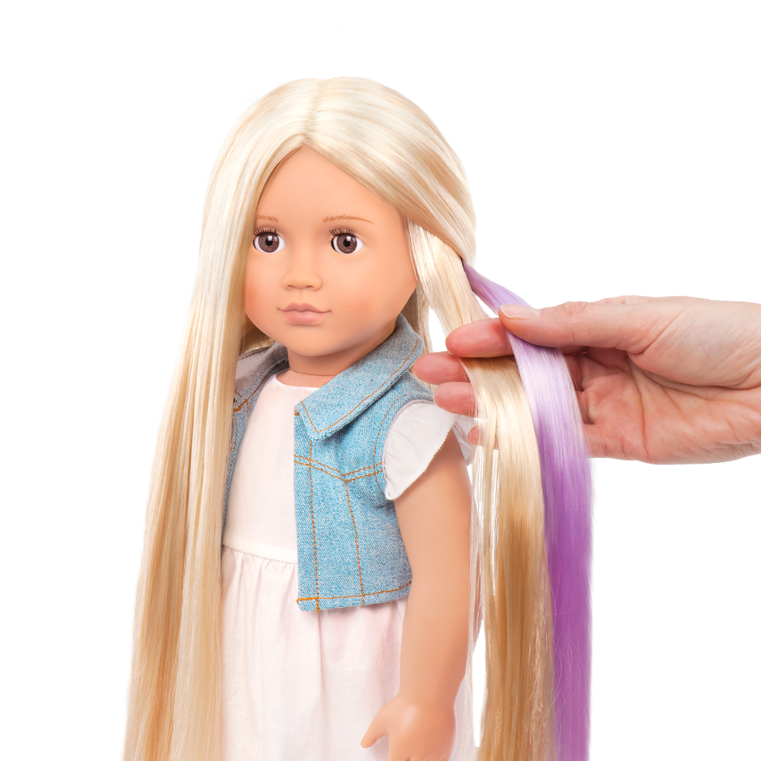 Phoebe - 46cm Hairgrow Doll - Doll with Long Blonde Hair & Brown Eyes - Doll with Hari Styling Accessories & Booklet - Toys & Gifts for Ages 3 Years + - Our Generation UK