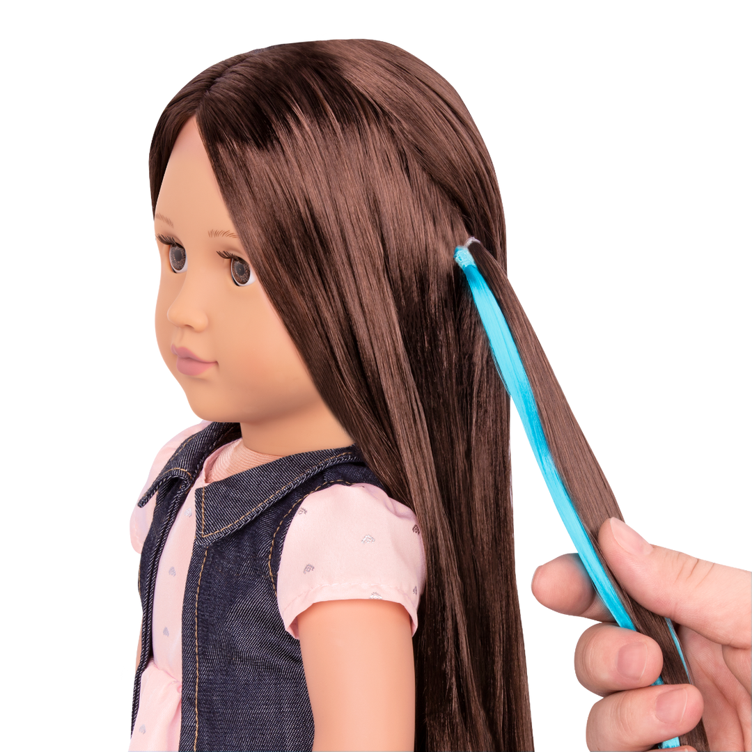 Kaelyn - 46cm Hairplay Doll - Doll with Long Brown Hair & Brown Eyes - Hair Styling Accessories for Dolls - Doll Hair Styling Booklet - Toys & Gifts - Our Generation