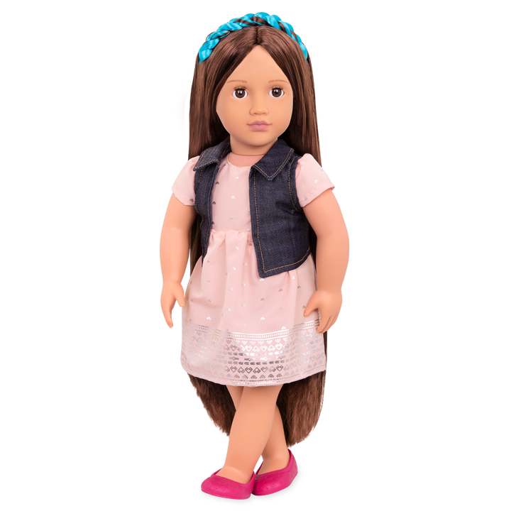 Kaelyn - 46cm Hairplay Doll - Doll with Long Brown Hair & Brown Eyes - Hair Styling Accessories for Dolls - Doll Hair Styling Booklet - Toys & Gifts - Our Generation