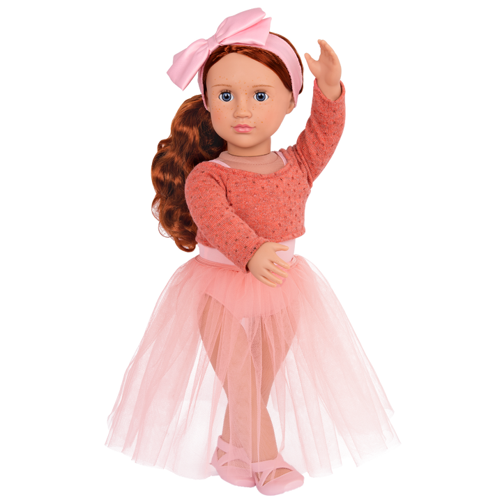 Aubrie - 46cm Ballerina Doll - Doll with Red Hair & Blue Eyes - OG Ballet Doll - Toys & Gifts for Children - Our Generation UK