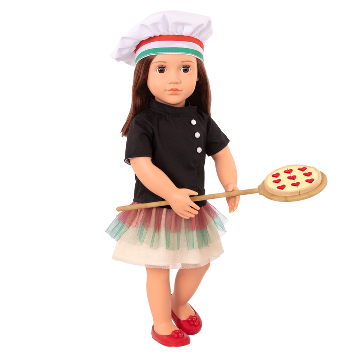 Our Generation Posable 18-inch Pizza Chef Doll Francesca