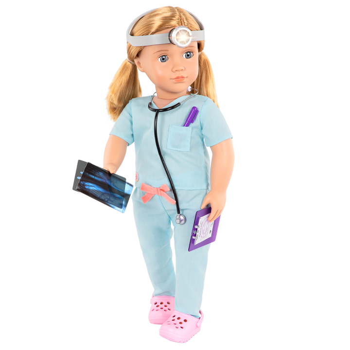 Tonia - 46cm Doctor Doll - OG Doll with Blue Eyes & Blonde Hair - Medical Accessories - Our Generation