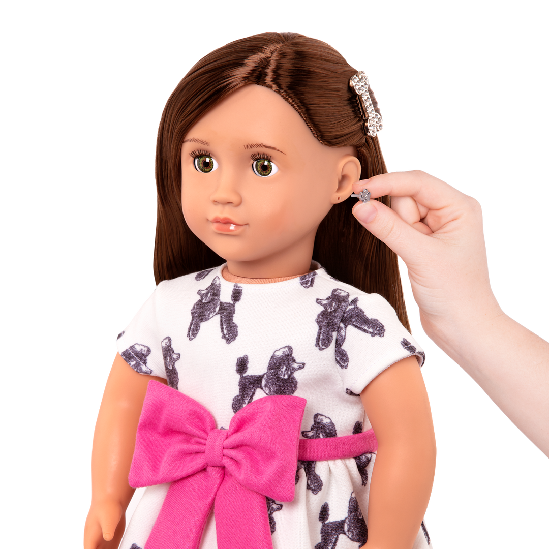 Nancy - 46cm Jewellery Doll - OG Doll with Jewellery Accessories - Doll with Brown Hair & Brown Eyes - Toys & Gifts - Toys for 3 Years + - Our Generation