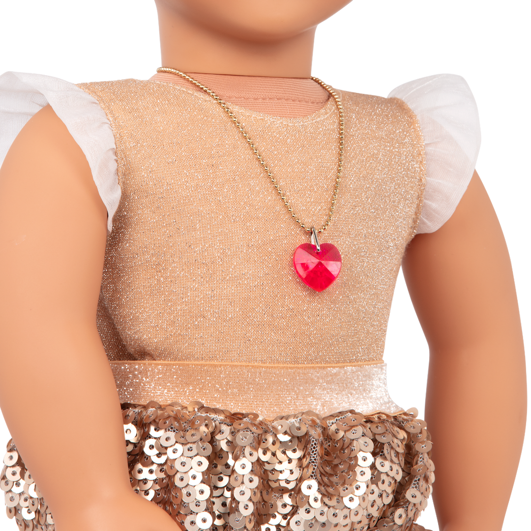 Amora - Our Generation Doll Starter Kit - 46cm Doll with 2 Outfits , Accessories & Book - Doll with Brown Eyes & Brown Hair - Toys & Gifts for Children - Our Generation