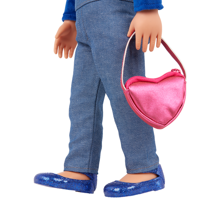 Amora - Our Generation Doll Starter Kit - 46cm Doll with 2 Outfits , Accessories & Book - Doll with Brown Eyes & Brown Hair - Toys & Gifts for Children - Our Generation