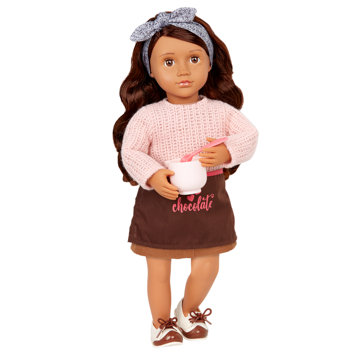 Our Generation Posable 18-inch Baker Doll Coco & Storybook