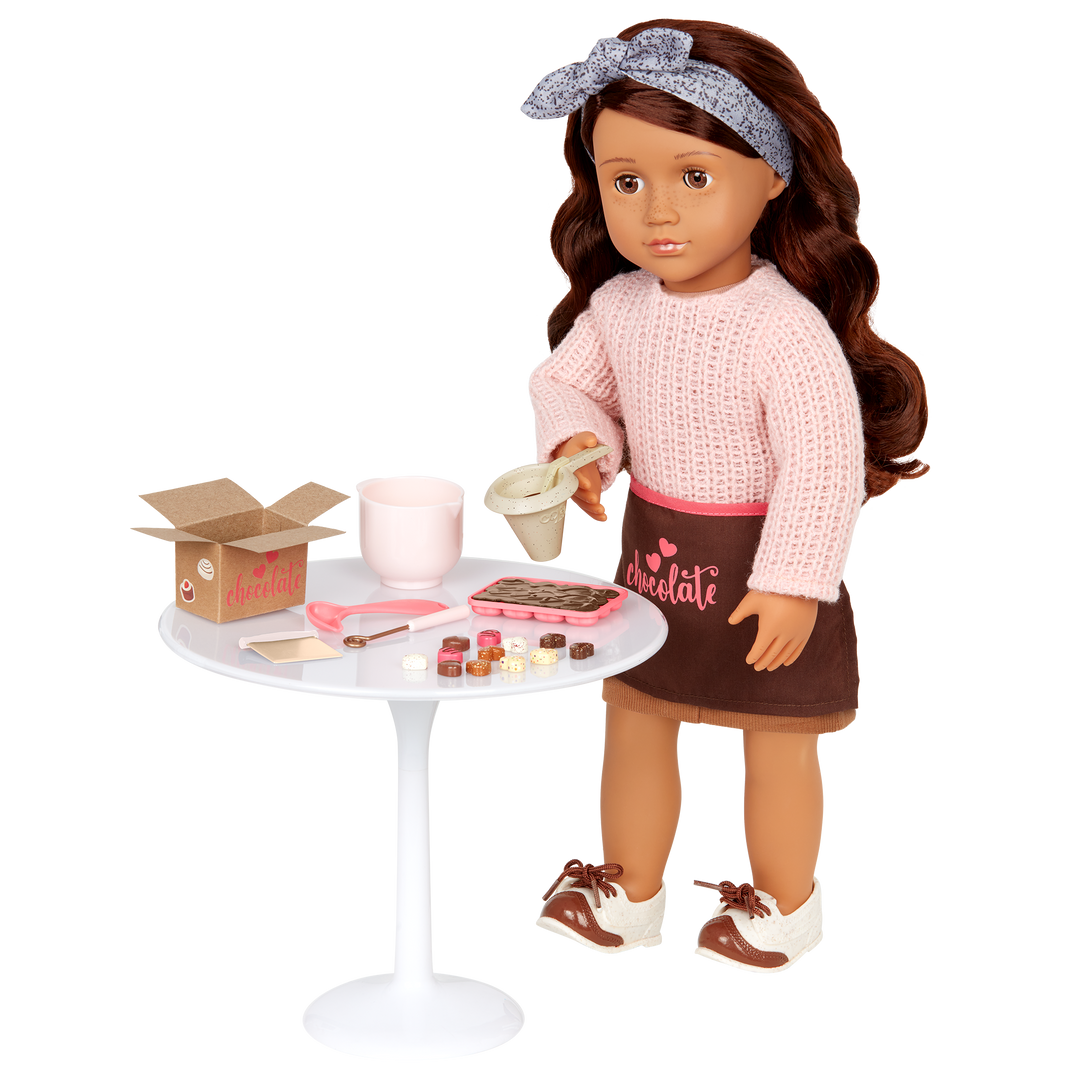 Our Generation Posable 18-inch Baker Doll Coco & Storybook