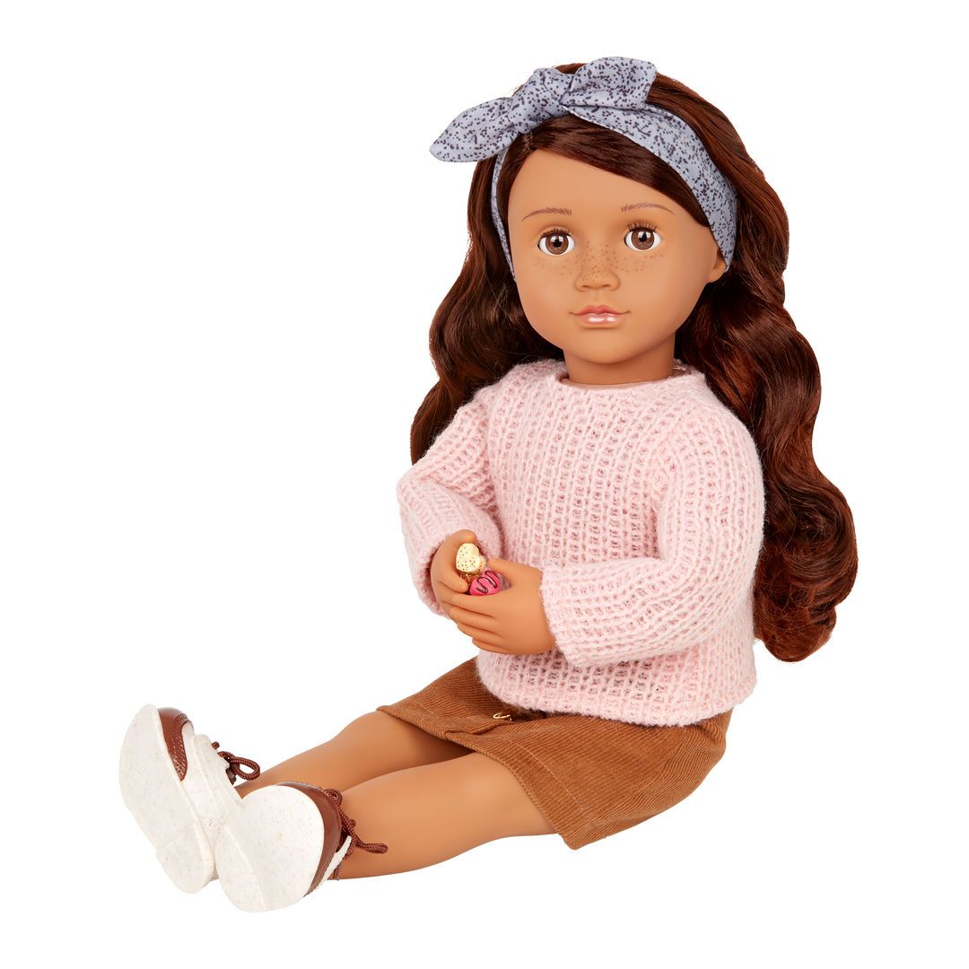 Our Generation Posable 18-inch Baker Doll Coco & Storybook